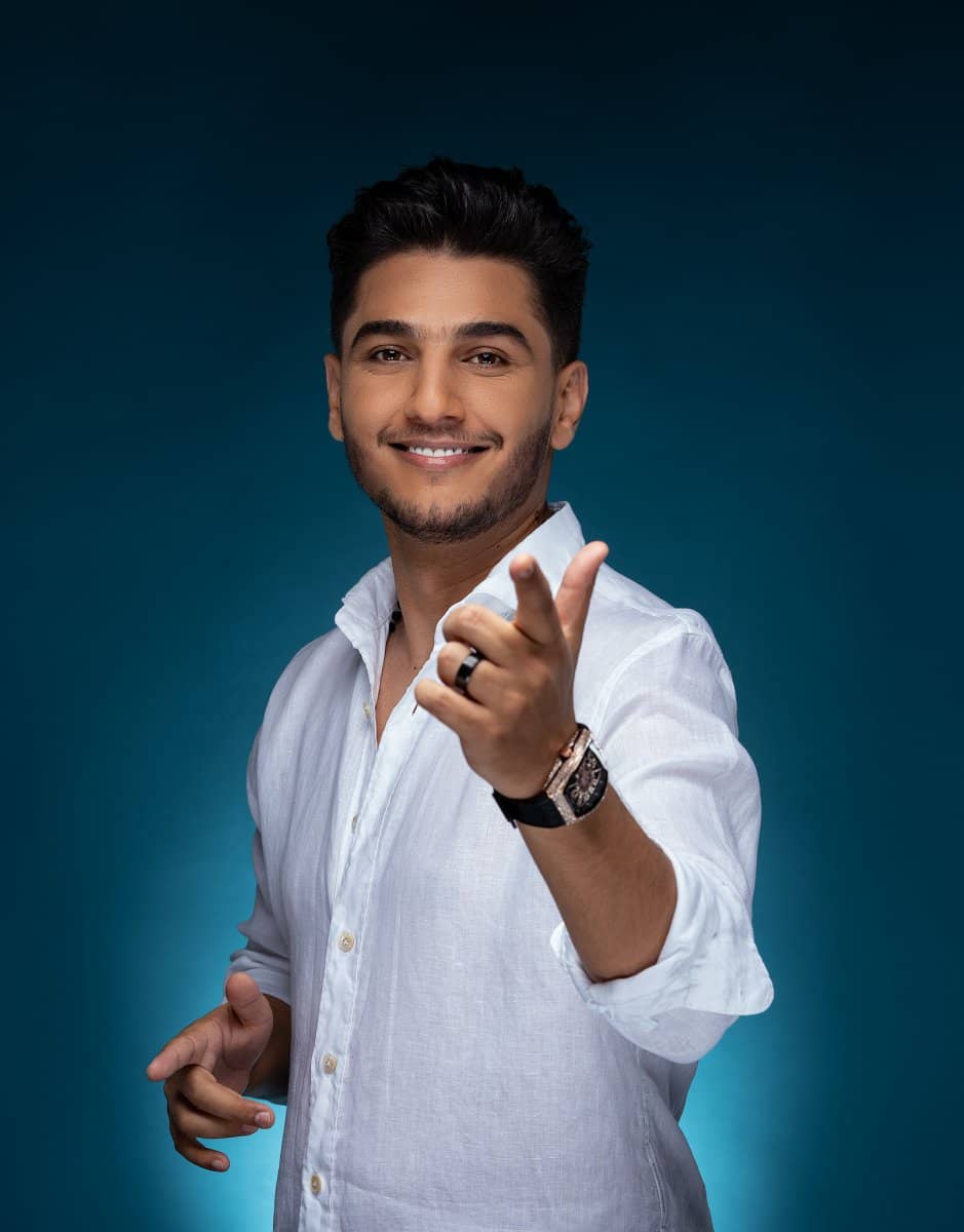 Mohammad Assaf pointing towards the camera